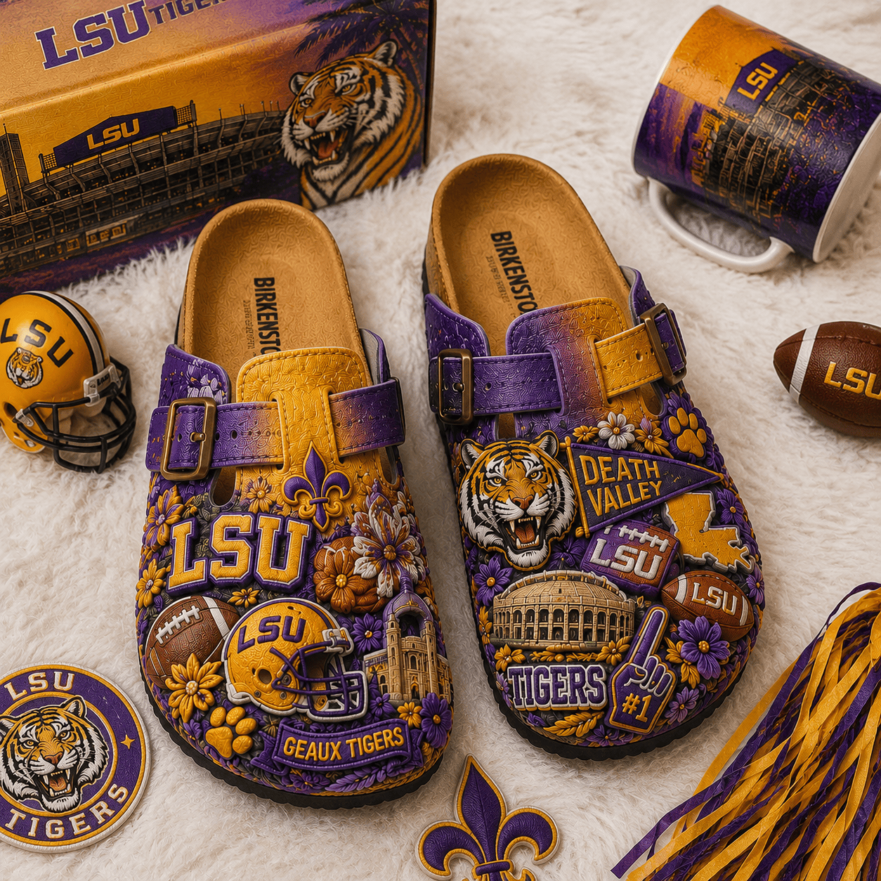 PREMIUM LSU BIRKENSTOCK BOSTON MINK SUEDE CLOGS TTNL