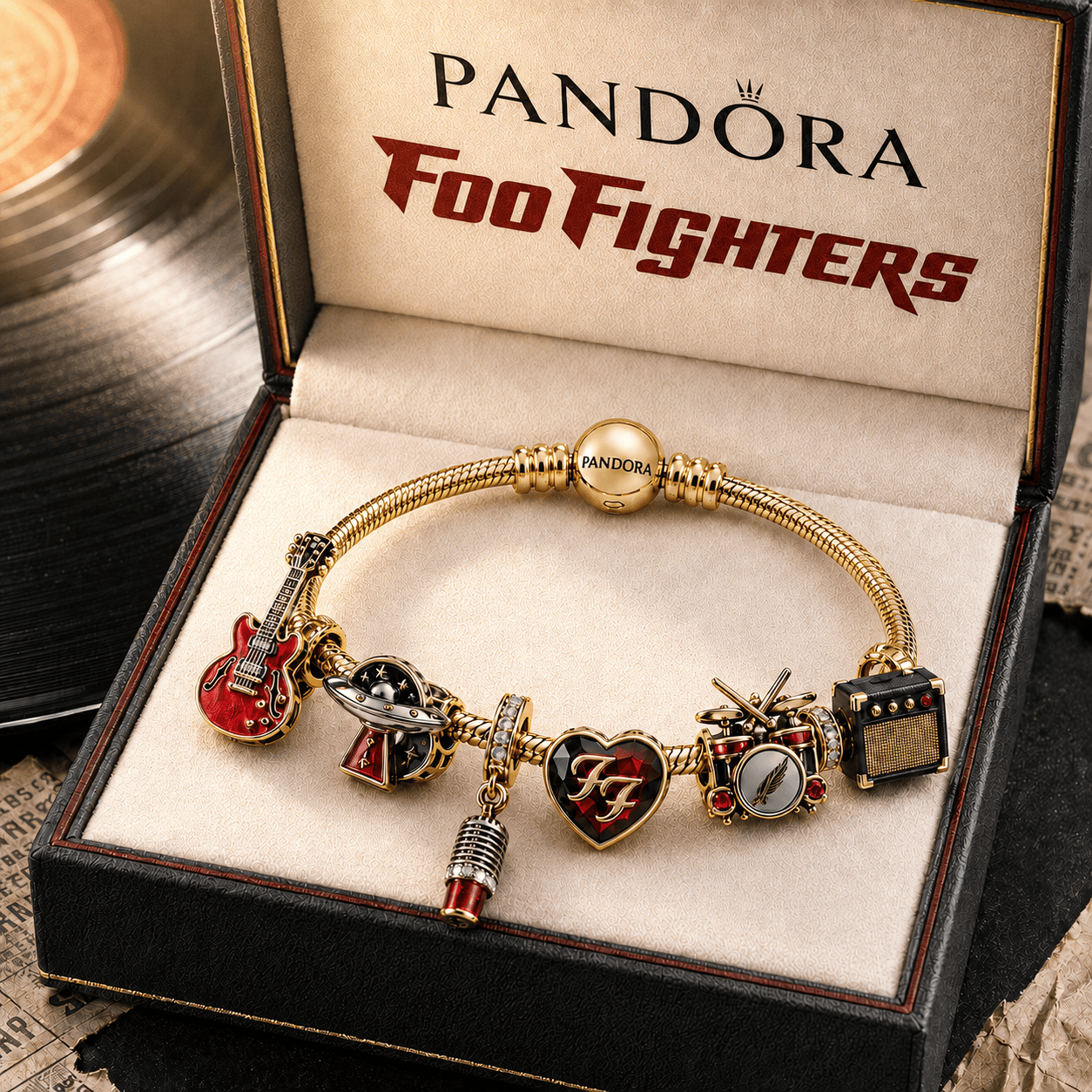 FFT Gold Charm Bracelet Set TMH