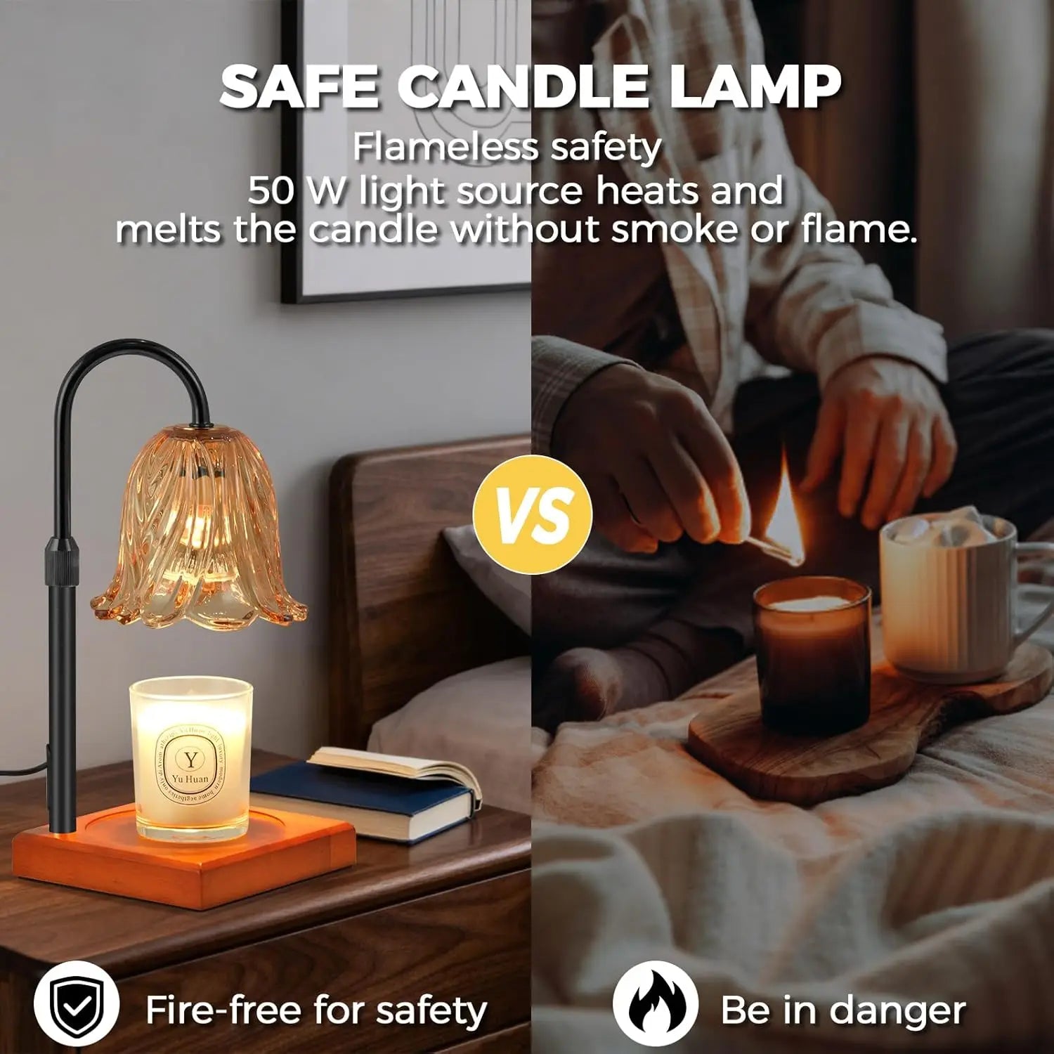 Dimmable Candle Warmer Lamp with Timer, Perfect Birthday Gift for Women and Housewarming Decor